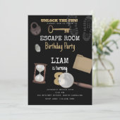 Mystery Kids Secret Agent Spy Detective Birthday 招待状 (スタンド正面)