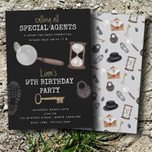 Mystery Kids Secret Agent Spy Detective Birthday