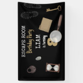 Mystery Kids Secret Agent Spy Detective Birthday 横断幕 (縦)