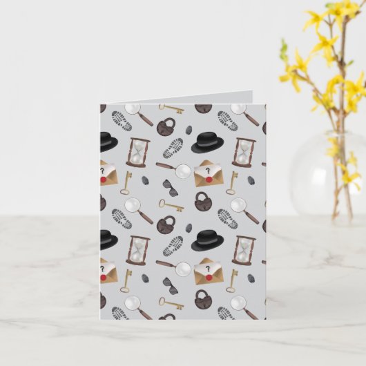 Mystery Kids Secret Agent Spy Detective Theme カード (黄色い花)