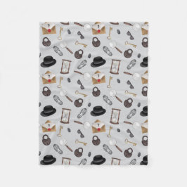 Mystery Kids Secret Agent Spy Detective Theme フリースブランケット