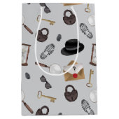 Mystery Kids Secret Agent Spy Detective Theme ミディアムペーパーバッグ (正面)