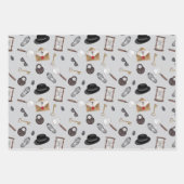 Mystery Kids Secret Agent Spy Detective Theme ラッピングペーパーシート (正面3)