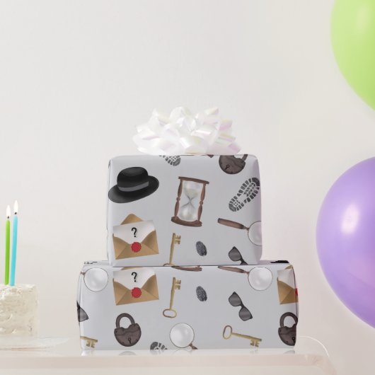 Mystery Kids Secret Agent Spy Detective Theme ラッピングペーパー (パーティーギフト)