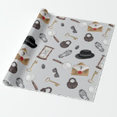 Mystery Kids Secret Agent Spy Detective Theme ラッピングペーパー (アンロールド)