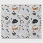 Mystery Kids Secret Agent Spy Detective Theme ラッピングペーパー (フラット)