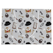 Mystery Kids Secret Agent Spy Detective Theme ラージペーパーバッグ (裏面)