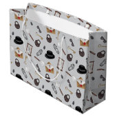 Mystery Kids Secret Agent Spy Detective Theme ラージペーパーバッグ (裏面アングル)