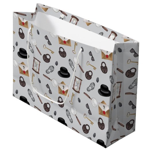 Mystery Kids Secret Agent Spy Detective Theme ラージペーパーバッグ (正面アングル)