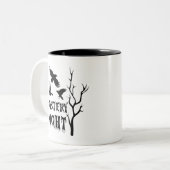 Mystery Night Gothic Crow Coffee Mug ツートーンマグカップ (正面左)