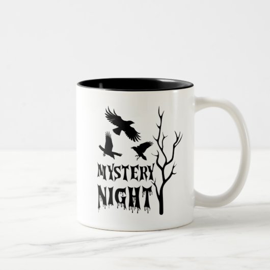 Mystery Night Gothic Crow Coffee Mug ツートーンマグカップ (右)