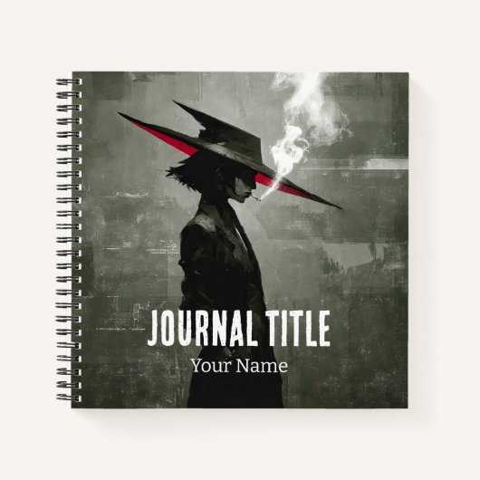 Mystery Noir Journal — Custom Name & Title ノートブック (正面)