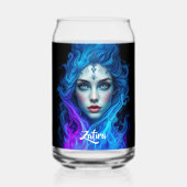 Mystery Woman Emerging from Blue & Purple Flames ガラス缶 (裏面)