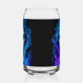 Mystery Woman Emerging from Blue & Purple Flames ガラス缶 (左)