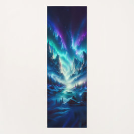 Mystic Aurora Mountain Yoga Mat – Fantasy Landscap ヨガマット