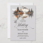 Mystic Autumn Calligraphy Wedding Invitation 招待状 (正面)