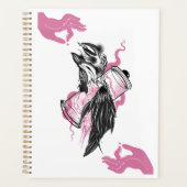 Mystic Black Raven with Lotus Hands Planner プランナー手帳 (正面)