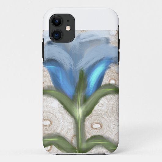 Mystic Blue Bloom - Glowing Flower  Case-Mate iPhoneケース (裏面)