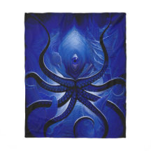 “Mystic Blue Octopus Blanket**