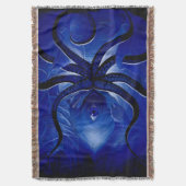  “Mystic Blue Octopus  throw Blanket** スローブランケット (正面縦)