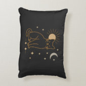 Mystic Cat Tote Bag- Minimalist Celestial Line Ar アクセントクッション (裏面(縦))
