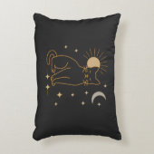 Mystic Cat Tote Bag- Minimalist Celestial Line Ar アクセントクッション (正面(垂直))