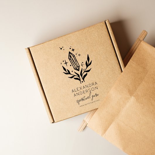 Mystic Celestial Cristal Spiritual Elegant Script  ラバースタンプ