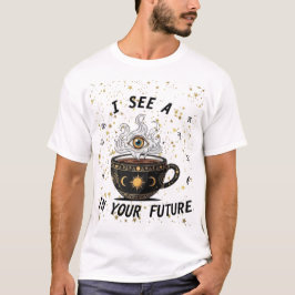 Mystic Coffee Crystal Ball Tee – Latte Vibes Only Tシャツ
