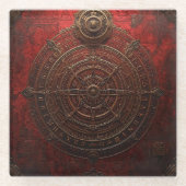 Mystic Compass Rose ガラスコースター (正面)