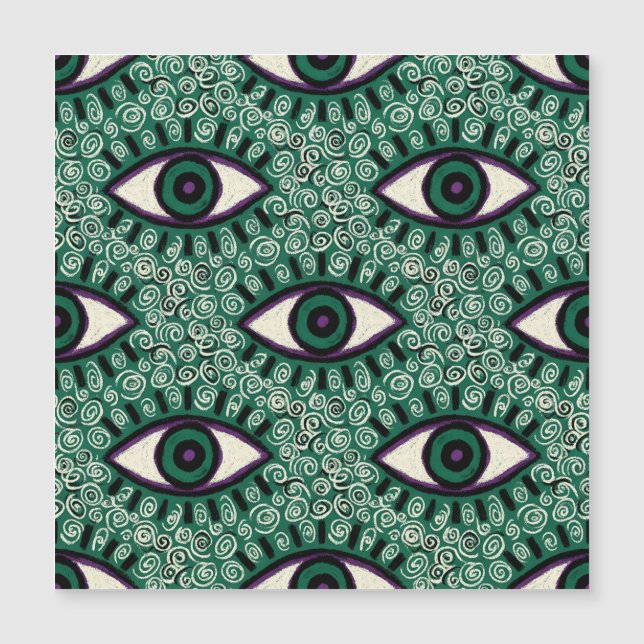 "Mystic Emerald Eyes" - Psychedelic Swirl Seamless (正面)