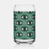 "Mystic Emerald Eyes" - Psychedelic Swirl Seamless ガラス缶 (裏面)