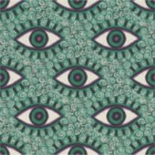 "Mystic Emerald Eyes" - Psychedelic Swirl Seamless シール (正面)