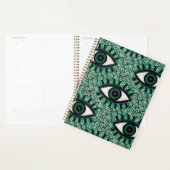 "Mystic Emerald Eyes" - Psychedelic Swirl Seamless プランナー手帳 (ディスプレー)