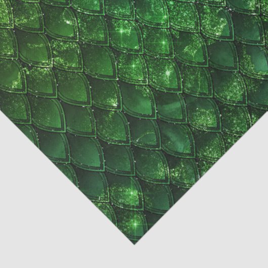 Mystic Emerald Fantasy Green Dragon Scale Pattern 薄葉紙 (詳細)