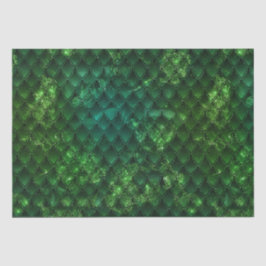 Mystic Emerald Fantasy Green Dragon Scale Pattern 薄葉紙