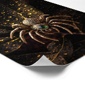 Mystic Emerald Spider – Antique Golden Art ポスター (角)