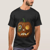 Mystic Eyeball & Skeleton Hands Jack-O-Lantern Tシャツ (正面)