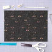 Mystic Eyes & Floral Faces Tissue Paper 薄葉紙 (クラフト)