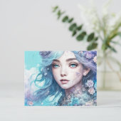 Mystic Fairy in Flower Crown ポストカード (スタンド正面)