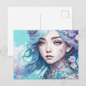 Mystic Fairy in Flower Crown ポストカード (正面/裏面)