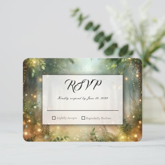 Mystic Forest Meadow Magic Wedding RSVP (スタンド正面)