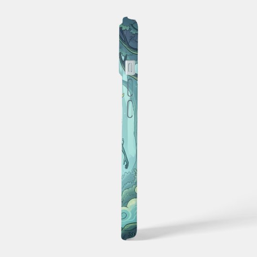 Mystic Forest Spirits iPhone 15ケース (左側面)