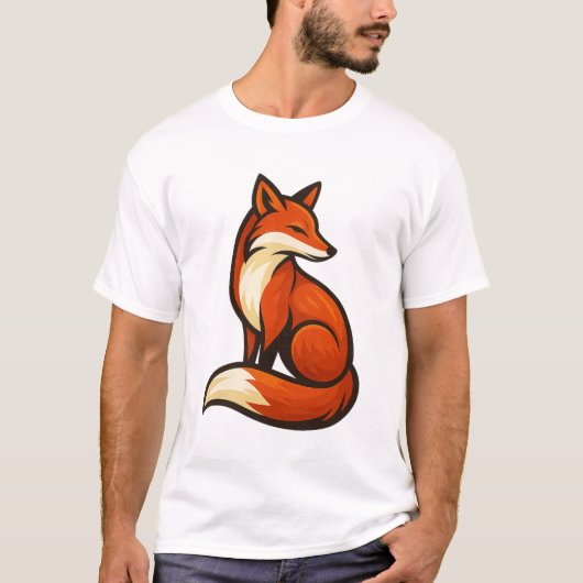 Mystic Fox Elegance – Bold Artistic T-Shirt Design Tシャツ (正面)