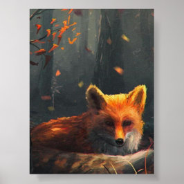 Mystic Fox in the Forest POSTER ポスター