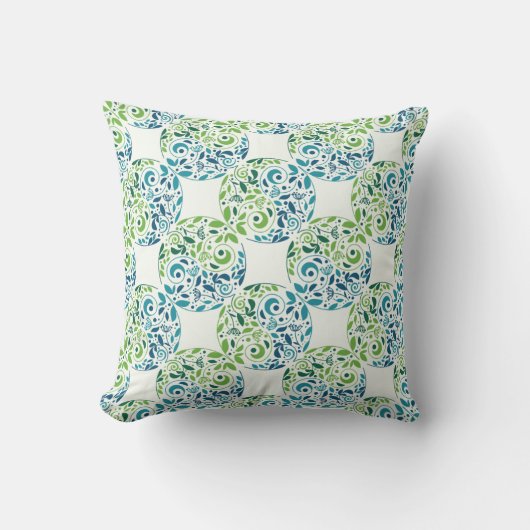 Mystic Garden Pattern Throw Pillow クッション (正面)