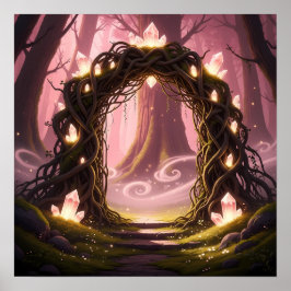 Mystic Gate of Enchanted Forest Light ポスター