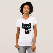 Mystic Gaze  Black Cat Evil Eye T-Shirt Tシャツ (正面フル)