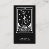 Mystic Gold Tarot Esthetician Black White Branding 名刺 (正面)