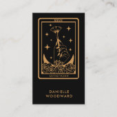 Mystic Gold Tarot Esthetician Gold Black Branding 名刺 (正面)