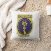 Mystic Golden Key & Bloom: Elegant Logo Design クッション (ブランケット)